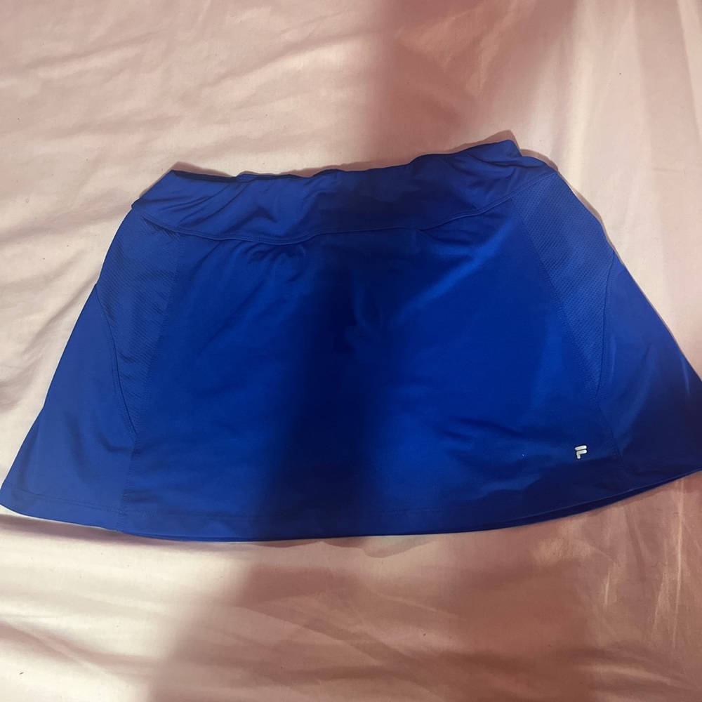 Medium blue FILA athletic skirt with built in shorts